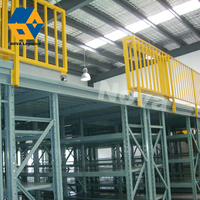 Plate-forme de mezzanine de plancher de grille en acier à plusieurs niveaux résistant système de rayonnage de mezzanine support de palette soutenu support de mezzanine