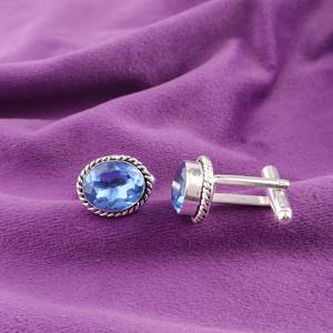 Wholesale Price Custom Luxury Silver Cufflinks Gemstone Button Cover Popular Wedding Business <b>Tie</b> <b>Clip</b> Gift Set for Parties - Product Image 5