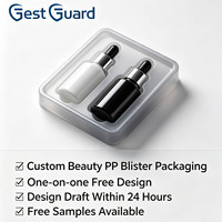 Insert de protection en blister personnalisé pour flacons d'essence liquide pour le visage, emballage de produits finis pour sérum de soin de la peau