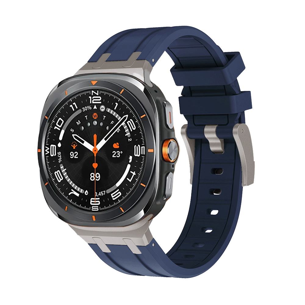 หัวเข็มขัดสีฟ้า/สีเงินเที่ยงคืน