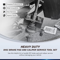 Kit de rétraction d'étriers de frein universels 22 pièces et ensemble d'outils de compression en acier à haute teneur en carbone pour la réparation de carrosserie automobile avec embouts souples