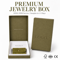 Ensemble d'emballage cadeau pour bijoux avec logo personnalisé, boîte élégante en papier avec pochette en microfibre pour bague et boucles d'oreilles de luxe