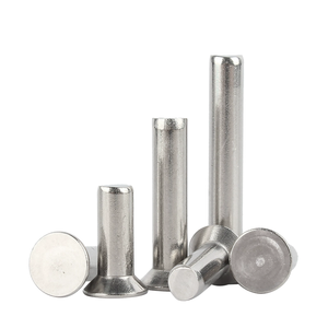 Fábrica en China Remache de punzón plano Remaches de cabeza avellanada de acero inoxidable Remaches sólidos DIN661 - Product Image 1