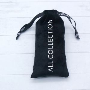 Luxury Custom Black Velvet Jewelry Gift <b>Pouch</b> Velvet <b>Drawstring</b> Necklace Storage Bag - Product Image 5