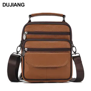 Men's Retro Vintage Genuine Leather Crossbody Messenger Bag Custom Logo Shoulder Sling for Fashion Vintage Retro Style