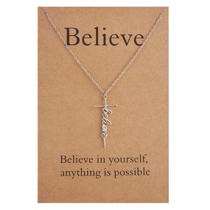 Joyería Religiosa Inspiradora, Collar de Cruz de Acero Inoxidable Resistente al Agua y al Deslustre para Mujer, Regalo Cristiano para Mujer - Product Image 5