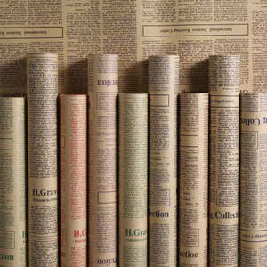 Haute qualité 50*70 cm <span class=keywords><strong>Vintage</strong></span> journal papier de soie rétro vieux papier journal papier d'emballage cadeau - Product Image 5