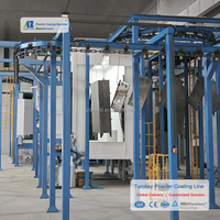 Ligne de revêtement en poudre semi-automatique, unité de récupération de filtre à faible bruit pour la finition électrostatique des surfaces de tuyaux métalliques