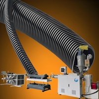 Línea de Producción de Tubería Corrugada de Pared Simple de PVC y PE para Cables Eléctricos, Máquina para Fabricar Mangueras de Protección para Cables Eléctricos
