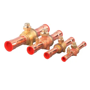 HAVC Spare Parts Copper Ball Valve For Refrigeration Condensing Unit Ball Valve Brass Shut-off valve