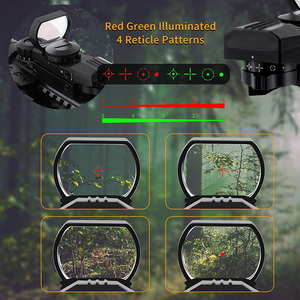 Lunette de visée tactique 4-en-1 3-9x32 avec télémètre fonctionnel, réticules point rouge/vert et viseur laser - Product Image 4