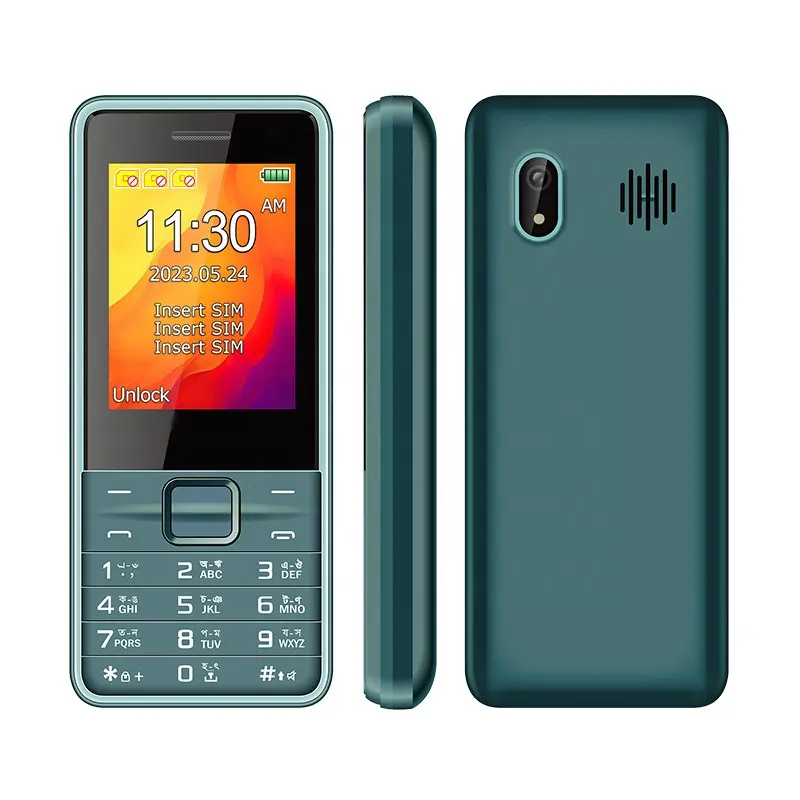 25BI Big Battery Fashion design GSM Keypad phone ECON E2454 Bright LED Torch 3 sim card mobile phones manufacturing companies