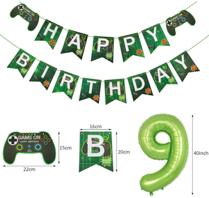 Ballons en feuille de contrôleur de jeu vidéo pour fête d'<span class=keywords><strong>anniversaire</strong></span> de 9 <span class=keywords><strong>ans</strong></span>, garçon et fille, joyeux <span class=keywords><strong>anniversaire</strong></span>, 0-9, ballons en latex à l'hélium, fournitures cadeaux - Product Image 5