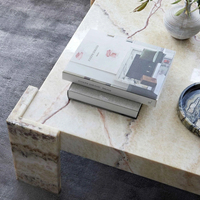 Tables basses en marbre modernes de la boutique Nanwei Stone Custom Shop pour salon, avec taille et couleur personnalisables