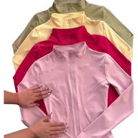 Haut de sport zippé pour femme, chaud pour l'hiver, idéal pour le fitness, le yoga, la course et l'entraînement, à manches longues