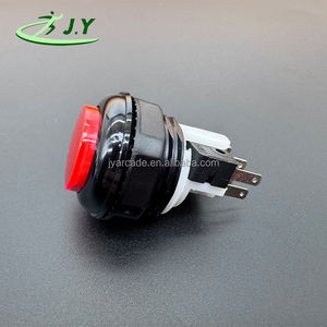 JY OEM/ODM Prix de gros Bouton poussoir momentané rouge lumineux de 29 mm pour simulateur de <span class=keywords><strong>jeu</strong></span> d'arcade, pièces de console - Product Image 1
