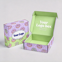 Boîte à dessert bicolore imprimée offset de qualité supérieure, expédition rapide en 72h, boîte d'expédition en carton avec logo personnalisé