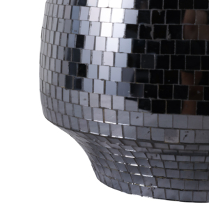 Vasi per Fiori Moderni Rotondi e Curvi in Mosaico Disco, Fioriere in Metallo Decorative per Interni, Vasi in Ferro per la Casa - Product Image 4