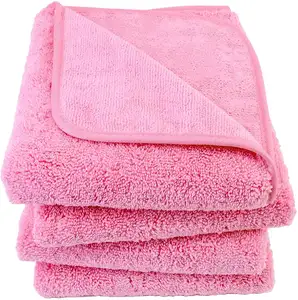 Quick Dry Lint Free Bath Towel Set Dual Pile Microfiber Long Short Pile Towel Sets