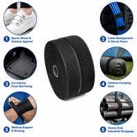 Sangle élastique antidérapante pour fixer fermement les articles, ceinture de rangement en polyester/nylon avec boucle de ceinture cousue, bandes auto-agrippantes
