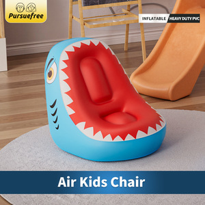 Pursuefree <b>Inflatable</b> <b>Sofa</b> Shark Design Portable Kids Chair Indoor Outdoor Play Furniture - Product Image 3