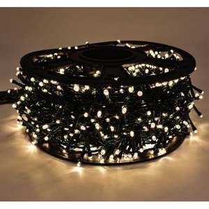 1200 luces LED navideñas blanco cálido con transformador 60+2MT - Product Image 1