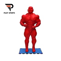 PILOTSPORTS Sac de frappe en silicone sur mesure en forme de torse humain, mannequin d'entraînement de boxe autoportant avec semelle extérieure en acier à ressort intégré