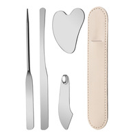 Ensemble de palettes de mélange de maquillage en acier inoxydable, bols de mélange multi-formes pour fond de teint, crème et anticernes, pour salon de beauté