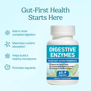 Capsules de complexe d'enzymes digestives avec lipase, papaïne, bromélaïne, glucoamylase, <span class=keywords><strong>inuline</strong></span> pour soutenir la digestion et la <span class=keywords><strong>santé</strong></span> immunitaire féminine OEM - Product Image 3