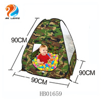 Camuflaje verde acampar al aire libre juego de niños tienda pop niños tienda de la casa de estilo militar de niños tienda