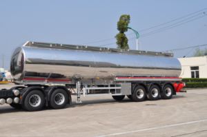 Semirremolque cisterna de combustible y aceite cisterna de acero inoxidable de 3 ejes 45000L para Omán - Product Image 6