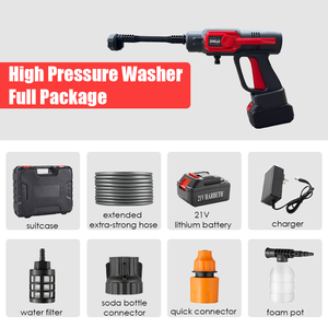 Lavadora a presión inalámbrica portátil Plástico 180W Potencia de salida 21V Voltaje para limpieza de lavado de autos - Product Image 2