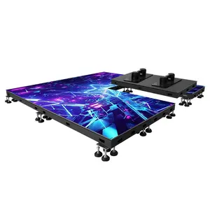 Full Color Smd P3.91 P4 Interactive Dance Floor pannello pubblicitario Tile Led Display Screen P4.81 per noleggio palco