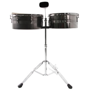 Juego de instrumentos de percusión de fábrica OEM 13 + 14 pulgadas Timpani Drum <span class=keywords><strong>Timbales</strong></span> Cow Bell Stand-All Metal Material - Product Image 1