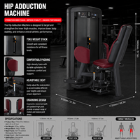 Machine d'adduction des hanches SK Commercial pour l'entraînement de force, équipement de gym pour les jambes, idéale pour les centres de fitness et les clubs sportifs