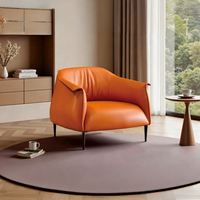 Fauteuil de salon haut de gamme de style italien, en éponge carrée, écologique et durable, pour appartement, hôtel, loisirs, salon