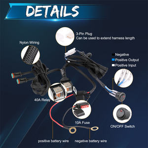 <span class=keywords><strong>Kit</strong></span> de câblage robuste pour camions tout-terrain avec connecteur DT à 2 fils pour barre lumineuse de travail LED 12V - Product Image 6