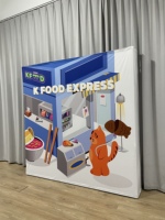 Présentoirs muraux autoportants pour salons professionnels, support de bannière pop-up en aluminium