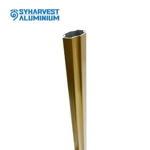 佛山6063铝管化妆品电泳脚手架管或粉末涂层铝阳极氧化鱼粉是合金圆形
