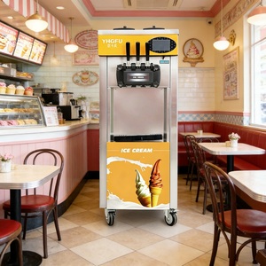 Máquina de Helado Suave Automática de Tres Cabezas para Uso Comercial, Directo de Fábrica, Nueva, para Restaurantes, Hecha con Fruta Natural - Product Image 1