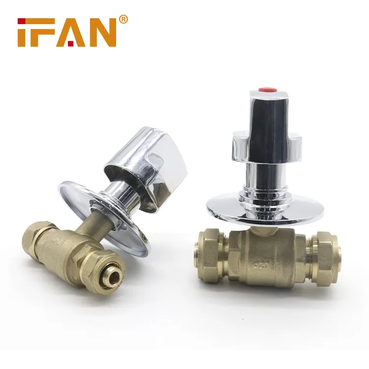 IFAN OEM ODM Brass Stop Valve 16-20mm Brass Stop Cock Valve For Water