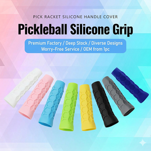Raquettes de pickleball personnalisées avec logo, poignée en silicone approuvée, motif nid d'abeille, accessoire universel tendance et protecteur - Product Image 2