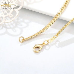 Cadena cubana JML para hombre, chapada en oro de 14K, estilo Miami, collar grueso, gargantilla, cadena de serpiente - Product Image 2