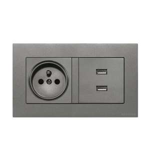 Panneau mural pour PC domestique français, norme européenne, panneau tactile mural, prise de courant 10A - Product Image 2