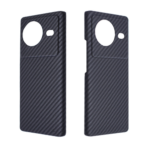 Funda de teléfono de fibra de carbono de sarga 3K para Vivo X 80Pro, funda para cámara con agujero grande, protector para teléfono x80 de fibra de aramida - Product Image 3