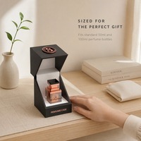Boîte d'emballage de parfum de luxe à couvercle incliné avec logo personnalisé or rose pour coffret cadeau beauté CNC