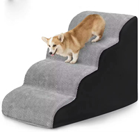 Escalier pour animaux de compagnie en mousse haute densité moderne et durable, antidérapant, pour chiots âgés et blessés, lavable et amovible