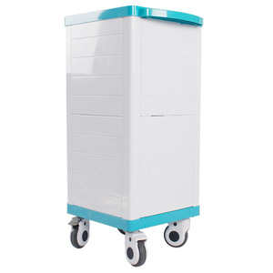 Medical Record Trolley Plastic Double Row File Storage Cabinet 65x42x86 Cm Hospital Use Silent ABS Material - Product Image 3