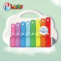 Lucky Toys bébé Instrument de musique éducatif précoce 2 in1 arc-en-ciel Xylophone Rock Roller Piano Instrument de musique Xylophone
