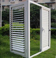 Nouveau design bas prix pare-balles fenêtre volet roulant fixe pvc louvre aluminium ajuster persienne